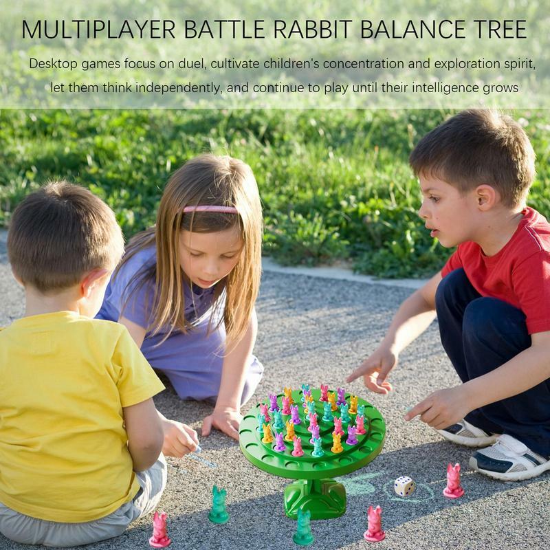 Интерактивная игра с балансировкой, детский кролик, балансировка, настольная игра, образовательные штабелируемые Игрушки для раннего развития, милые игрушки для