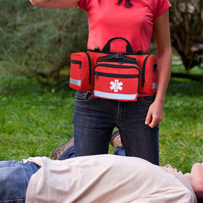 Tas Kit pertolongan pertama medis tas penyimpanan portabel tas darurat mendaki berkemah bertahan hidup bencana kapasitas besar peralatan berkemah