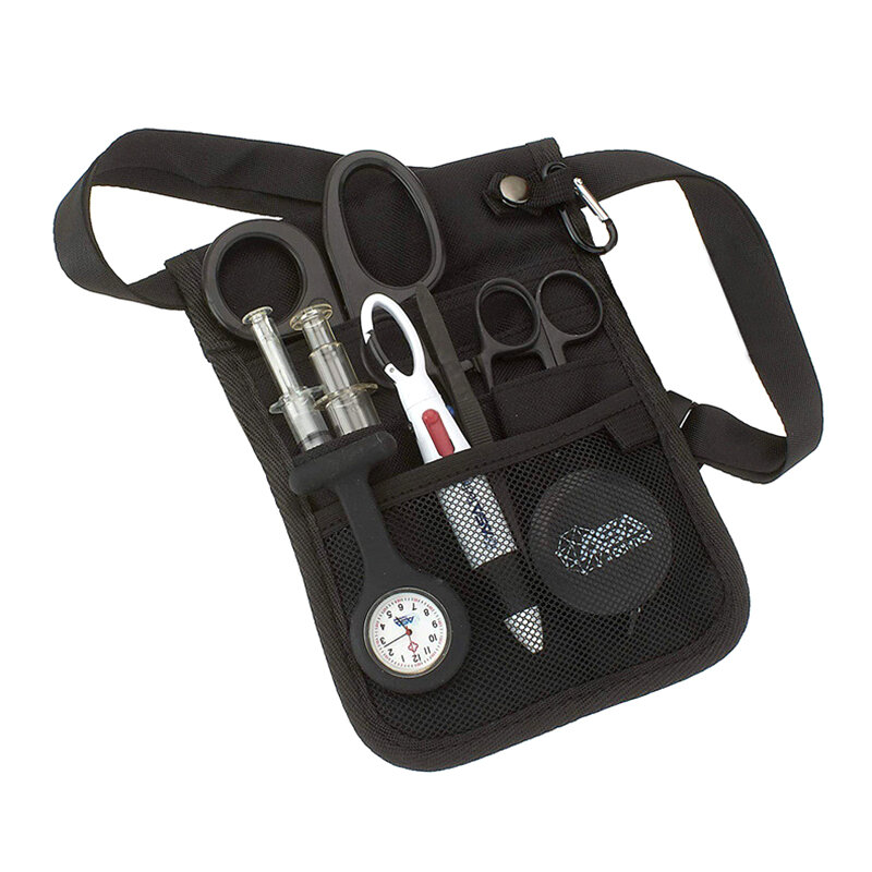 Riñonera de enfermera con soporte de cinta, bolsa de cinturón de bolsillo de equipo médico con múltiples compartimentos, bolsa organizadora de enfermería
