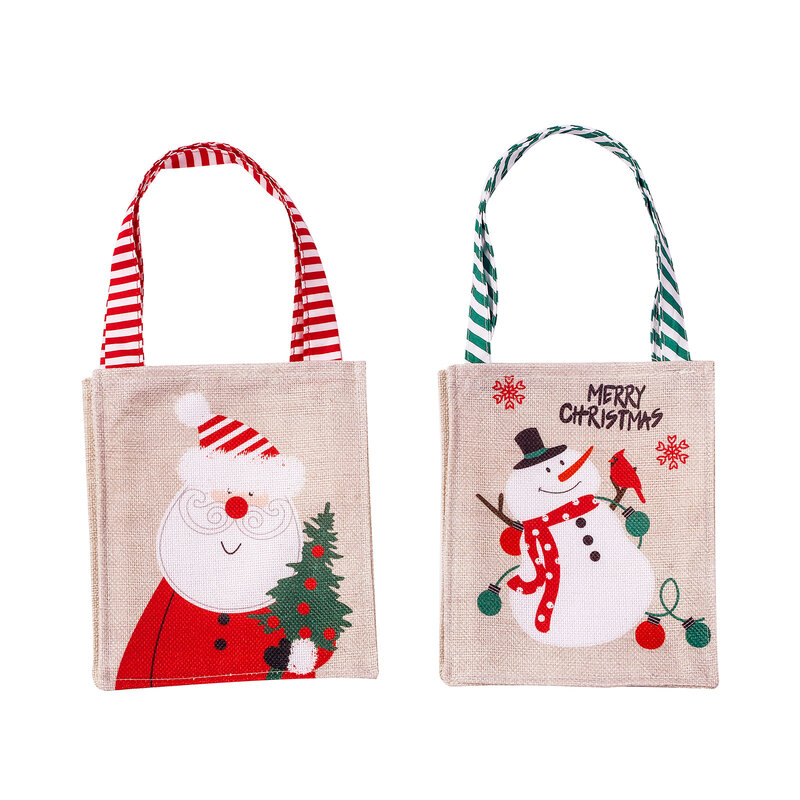 New Christmas Gift Candy Bag Santa Claus Snowman Handbag Party Decoration
