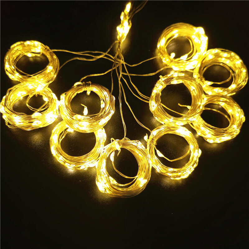 LED Curtain Garland Fairy Lights, Festão com controle remoto, Ano Novo, Decoração de Natal, Festa, Casamento, 3m, 4m, 6m