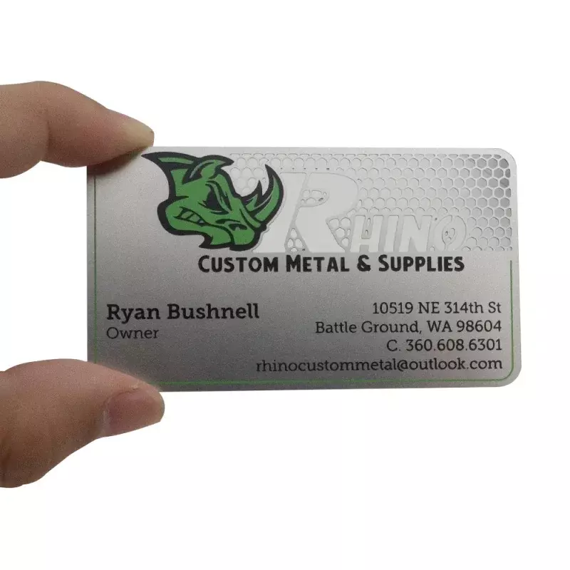 Customized product、samples custom cheap luxury Stainless steel metal silver mirror business card blank for laser custom met