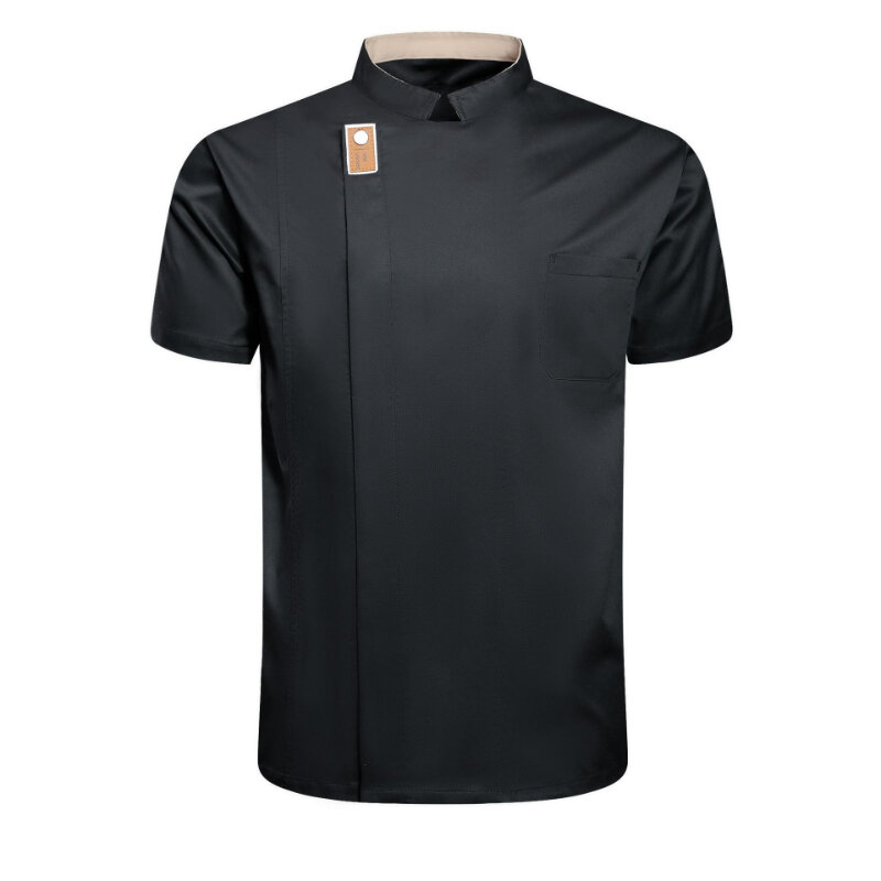 남녀공용 반팔 요리사 재킷, 베이커리 레스토랑 웨이터 유니폼 상의, 2024 신상