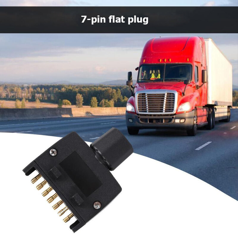 5Pcs 7 Pin Au Platte Trailer Plug Male Connector Voor Caravan Trailer Adapter Boot Quick Fiting Connector Plug Socket