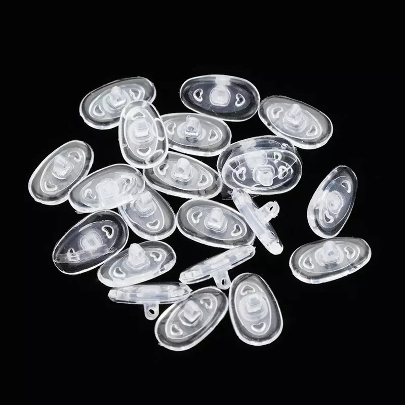 50 pares de silicone macio óculos antiderrapante nariz almofadas nosepads para óculos de leitura óculos de olho acessórios sem parafusos