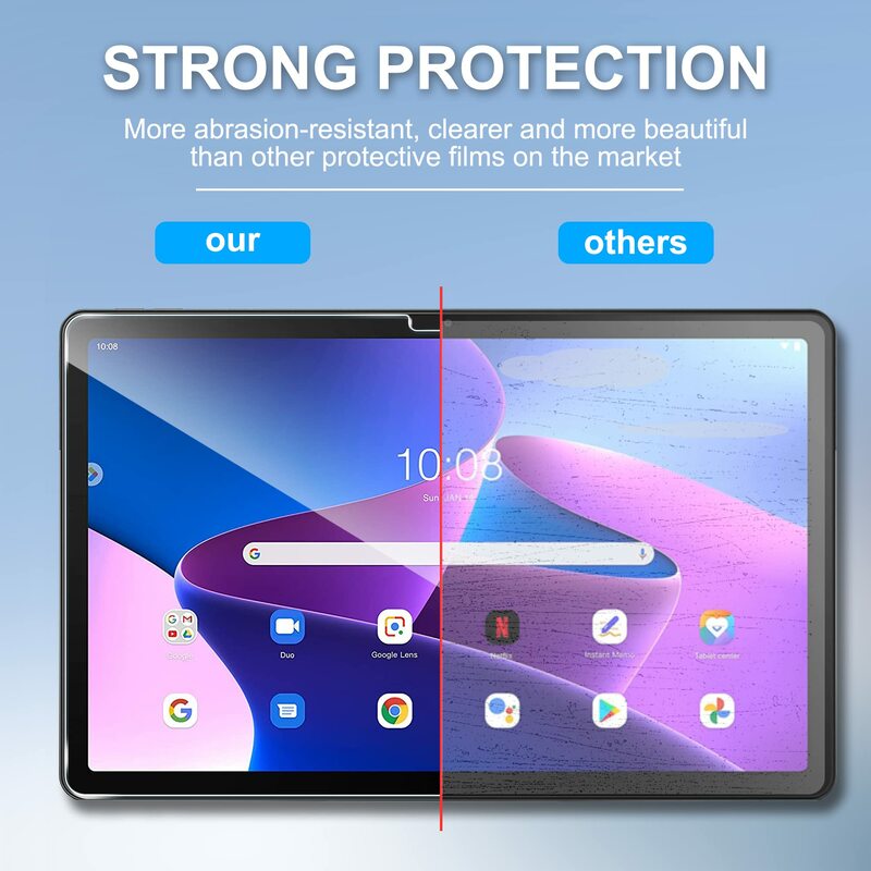 Protector de pantalla para Lenovo Tab M10 Plus de 3ª generación, 9H, dureza HD, transparente, antiarañazos, vidrio templado de 10,6 pulgadas, TB128FU, TB125FU, 2022