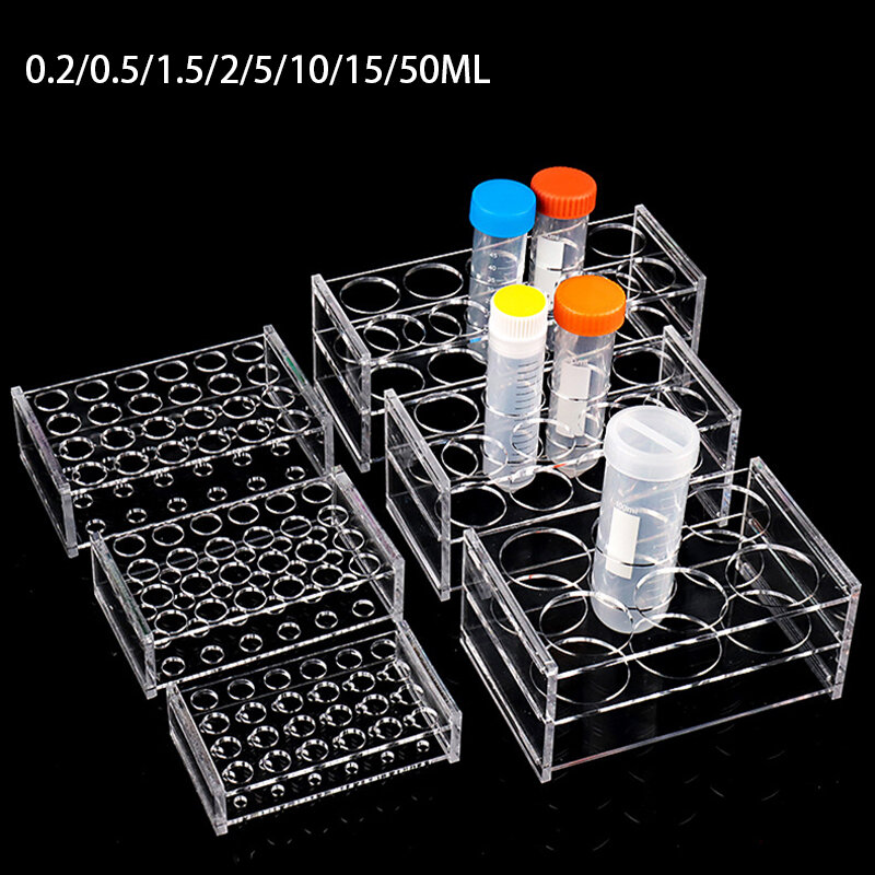 Suporte tubo de ensaio, material escolar de laboratório, 0,2 ml/0,5 ml/1,5 ml/2ml/10ml/15ml/50ml, furo 40/24/18/10