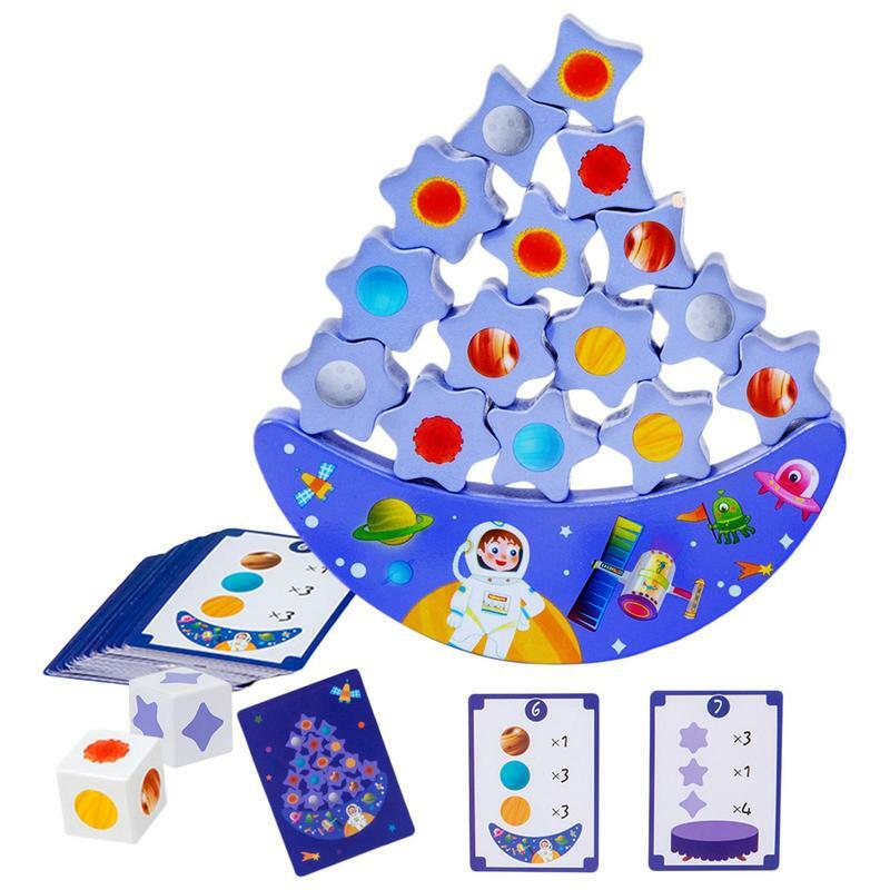 Stapelblokken Houten Blokken Stapelen Spelbalans Spel Montessori Vroeg Leren Educatief Stamspeelgoed Voor Peuterjongens En