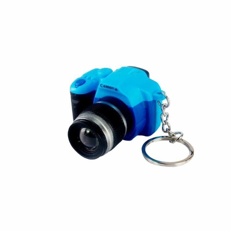 حقيبة الظهر قلادة كاميرا واقعية لحلقة المفاتيح مضيئة LED لعبة سوق البرغوث Supp دروبشيب