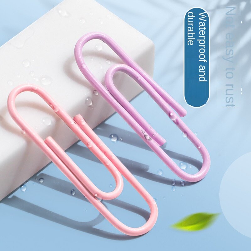 160PCS Colorful Paper Clips office supplies paper clip large file bookmark paper clip U-shaped Buckle Office Supplies
