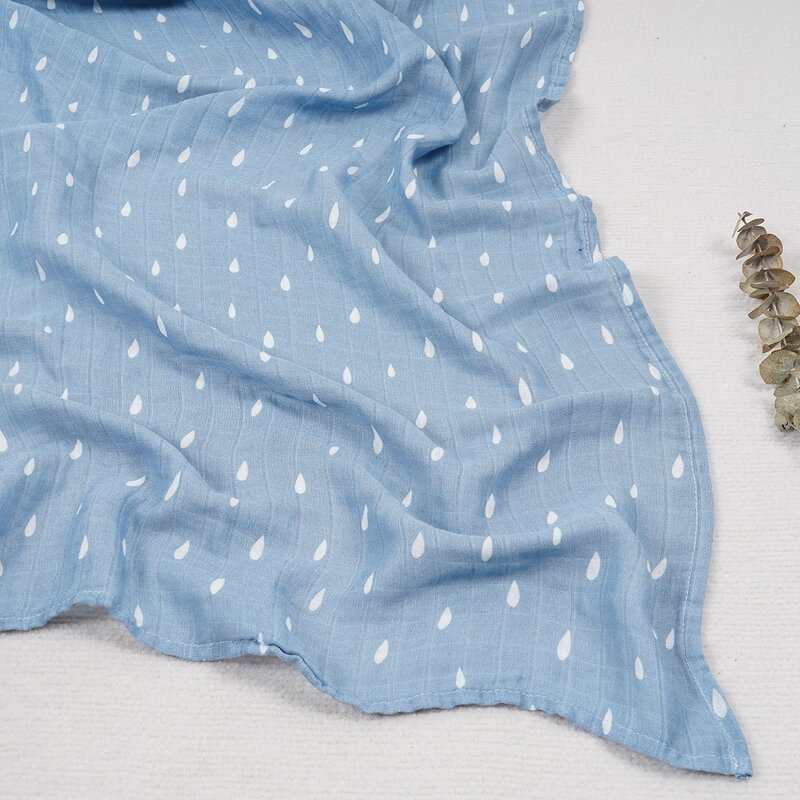 Elbanket 3ชิ้นผ้าคลุมเด็กผ้าใยไผ่ผ้าปูที่นอนเด็กผ้าฝ้าย100% ผ้ามัสลินห่อทารกแรกเกิด