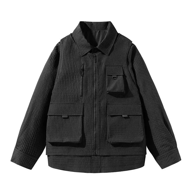 Herren bekleidung Herbst und Winter Tasche Revers Jacke für Herren koreanische Version Trend lässige Herren und Damen Top Mantel Mäntel