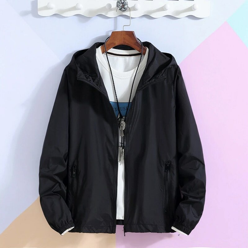 Jacket Windbreaker Raincoat 1 * Jacket Versatile Men\\\'s Waterproof Windbreaker Jacket Hooded Breathable Rain Coat