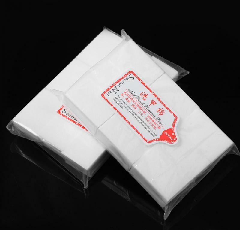 1000Pcs/pack Nail Art Gel Remover Cotton Wipes Cleaning Sheet Nail Art Cleaning Pad Nail Polish Remover Manicure Tools