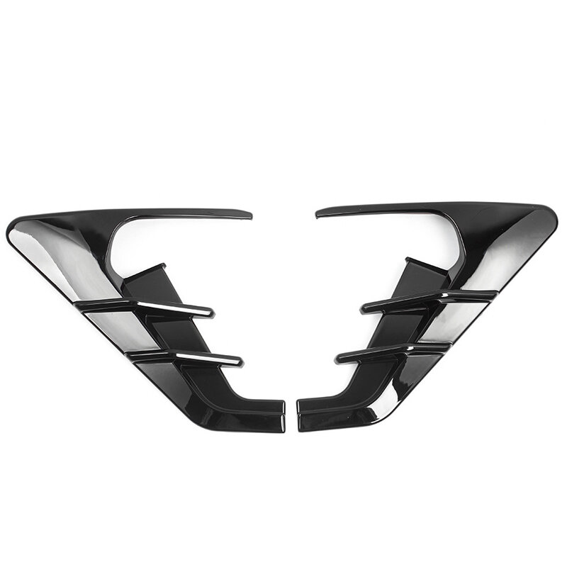 1 Pair Glossy Black Car Exterior Front Left Right Fender Camera Flank Protection Cover Trim Fit For Tesla Model 3 Y 2021
