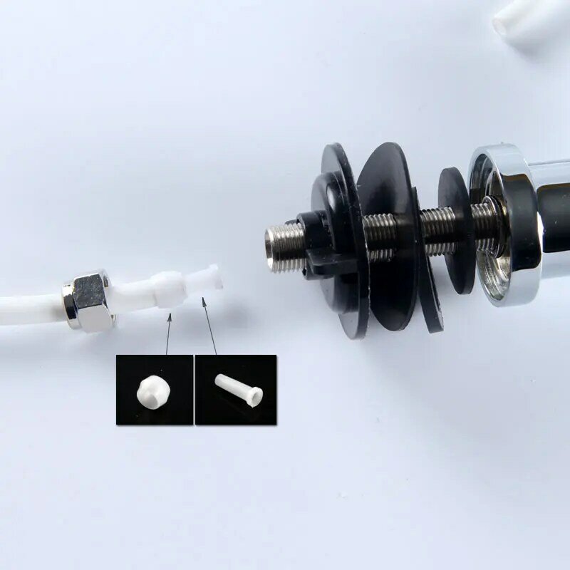 6.5mm pe tubulação plug purificador de água conector rápido plug tubulação reforçada dureza gooseneck torneira acessórios plástico 1 peça