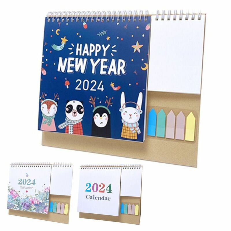 Creative Thick Paper Desktop Calendar, Mensal Planner, To-do List Memo Pages, Programação diária, Dezembro 2024-Dez 2024 2024