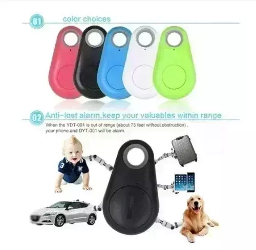 Pelacak pintar hewan peliharaan Mini asli, Bluetooth 4.0 GPS Alarm gantungan kunci untuk anjing kucing anak pelacak ITag kerah pencari kunci