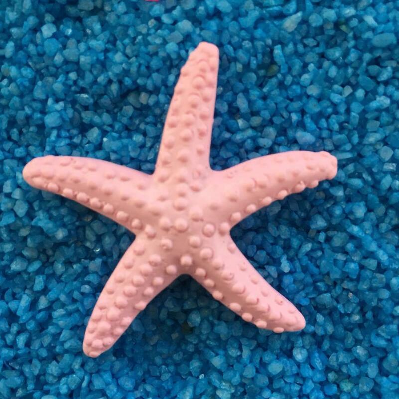 Decoración de pecera de estrella de mar de simulación, conchas marinas, adorno de estrella de mar Artificial de plástico, joyería de horquilla de boda DIY