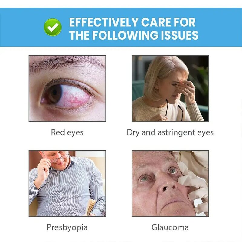 Tetesan mata presbiopia, baru, memperbaiki suasana mata, Pembersih gatal mata, pijat, rileks, mengurangi ketidaknyamanan perawatan U5A4