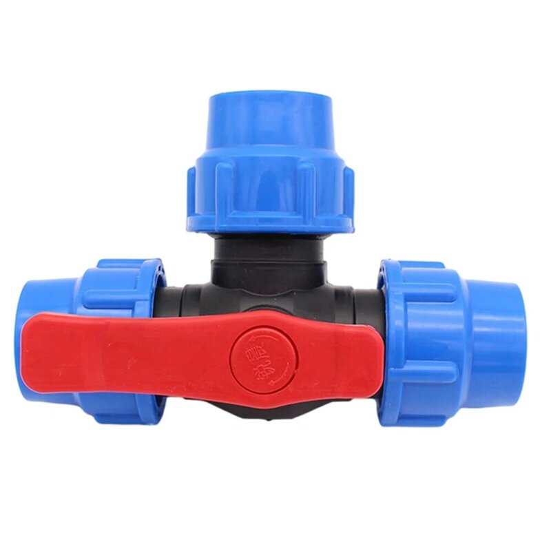 PE Pipe 3 Way Ball Valve PE Pipe Joint Welding free installation VE Pipe Fast Joint 20mm 25mm 32mm 40mm 50mm Connection Hose
