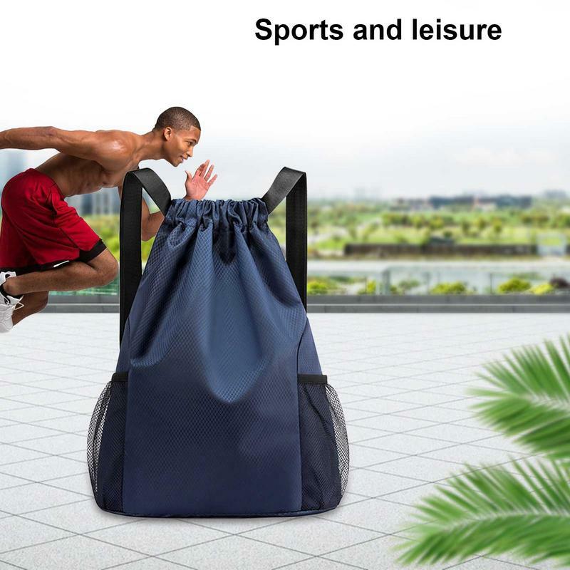 Sports Drawstring Bag Large Capacity Travel Backpack For Women Folding Waterproof Backpack For Cycling Football Basketball