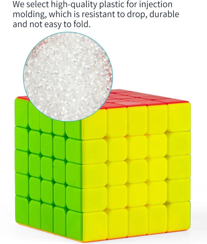 Diansheng 솔라 스티커리스 전문 매직 큐브, 마그네틱 5x5 스피드 큐브 퍼즐 큐브, 교육용 큐브, 5m, 5x5x5