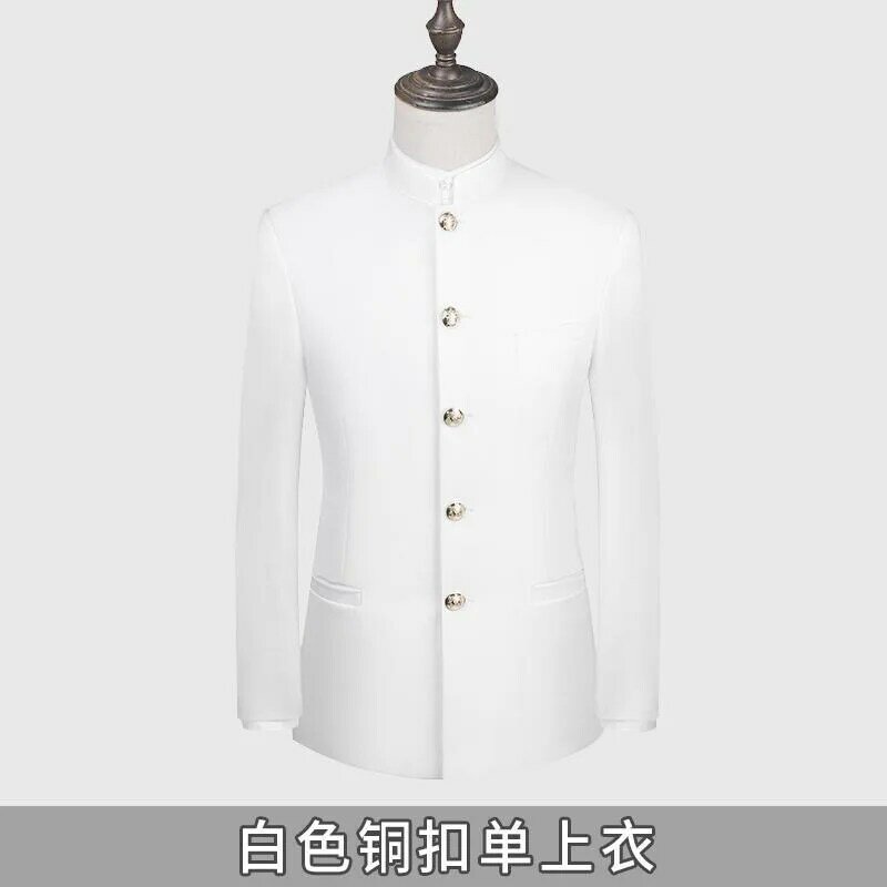 Terno do noivo estilo chinês com gola Stand, jaqueta para casamento Chorus, XX507