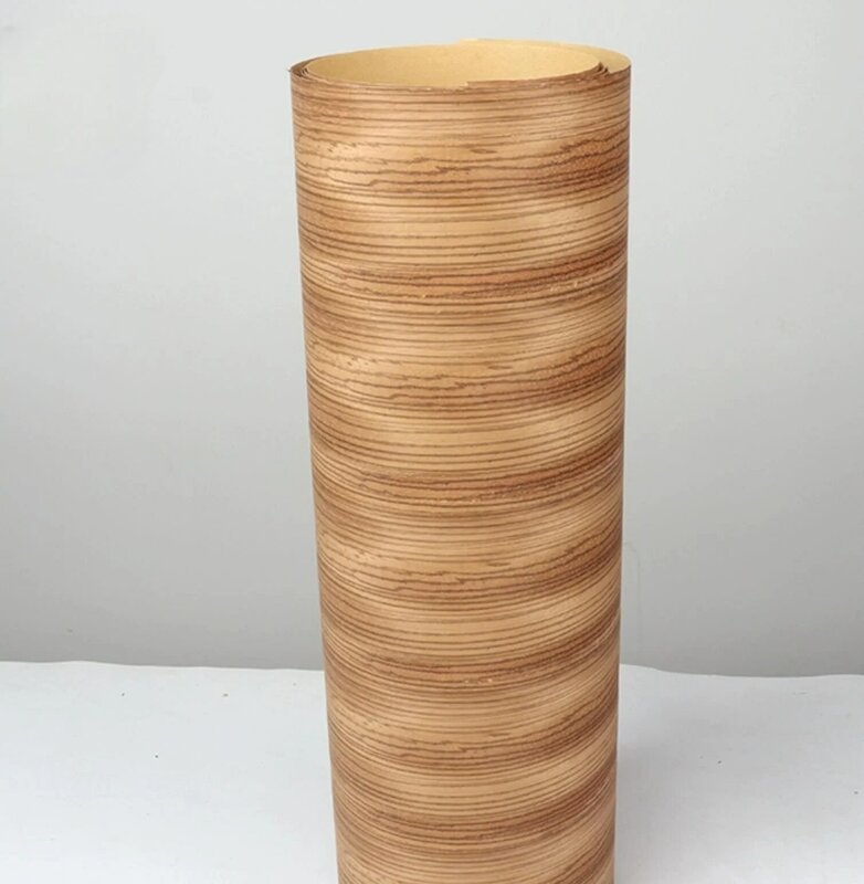 L:2.5meter lebar: 580mm T:0.3mm Natural Zebra lurus biji kayu Veneer perabotan bahan dekoratif lapisan kayu
