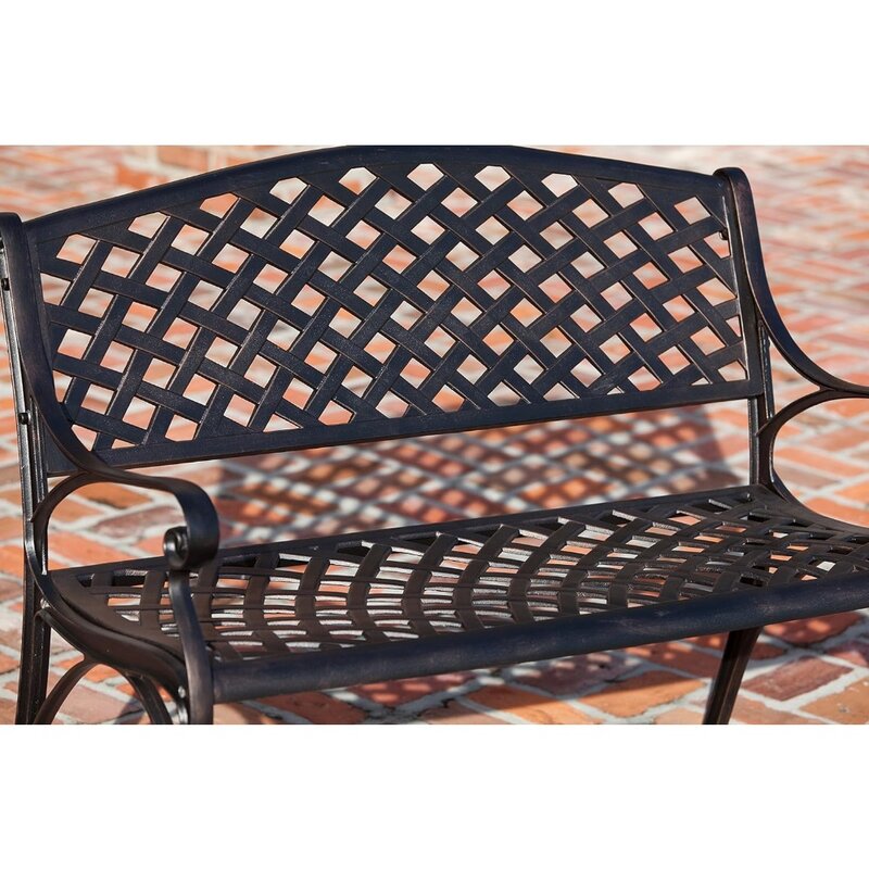Скамейка для патио, литая алюминиевая прочная скамейка, идеально подходит для расслабления, пауза на садовых скамейках, уличная мебель