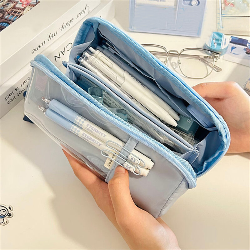 Pencil Case Large Capacity Pen Case Estuches Escolares Kalemlik Astuccio Kawaii Productos Japanese Stationery Trousse Cute Bags