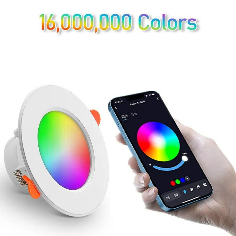 Smart LED Downlight WiFi Tuya Smart Life Dimming Spot Bluetooth Lamp Atmosphere Decorative Night Light for Alexa Home with APP
