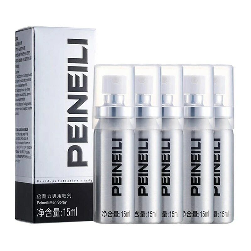 Spray de atraso sexual Peineili para homens, uso externo masculino, ejaculação precoce, prolongue 60 minutos SEXO, pílulas para aumento do pênis, 5pcs