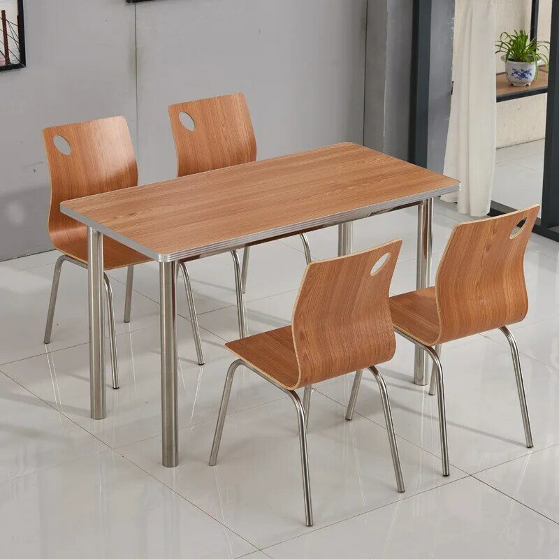 Ensemble table à manger et chaise en bois, mobilier de cantine scolaire, design ergonomique, respectueux de l'environnement, à vendre