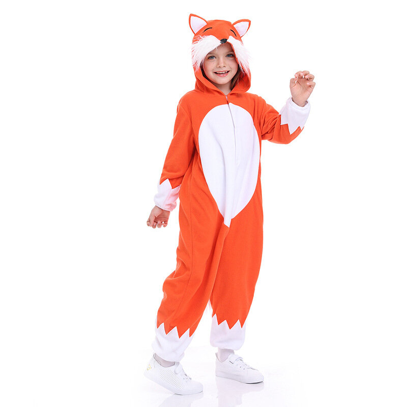 Disfraz de zorro para niños y niñas, disfraz de Animal bonito para Halloween, fiesta Purim, Carnaval