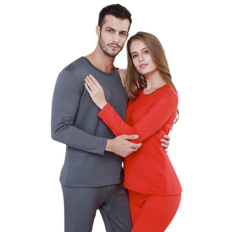 Men Thermal Underwear 2024 New Winter Women Long Johns Fleece Base Layer Sets keep Warm in cold Weather Size L to 4XL