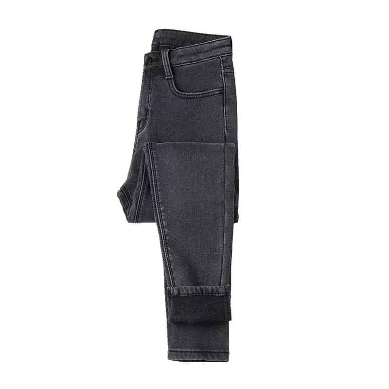 2022 Winter Warme Jeans Vrouw Hoge Taille Casual Fluwelen Dames Broek Vrouwelijke Pantalon Denim Jeans Voor Vrouwen Broek Clothe