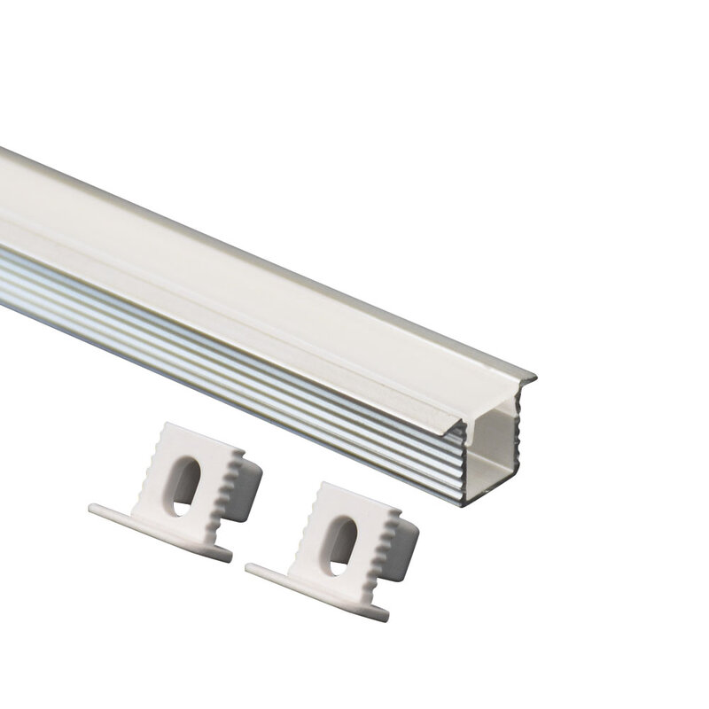 Tira de luces LED de aluminio para instalación integrada en armarios y armarios, hermoso Perfil de 8x9mm, 1 piezas, 0,5 m