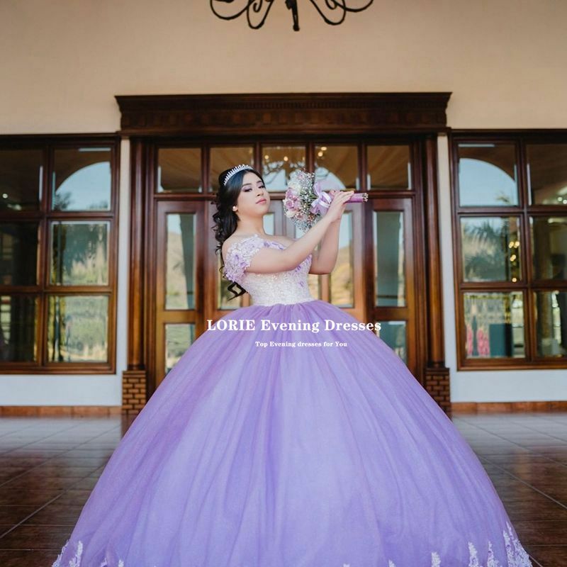 Fivsole vestido de baile tule quinceanera vestidos 2022 v-neck rendas apliques flores pérolas doce 16 vestidos de 15 años