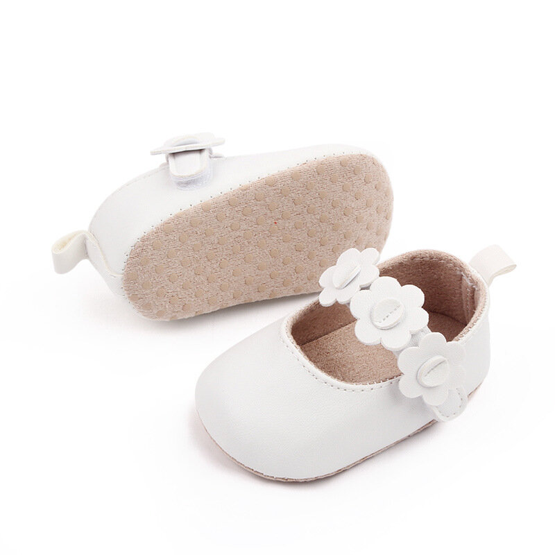 Marke Baby Krippe Schuhe für Mädchen Schuhe Neugeborene Baby Zeug Kleinkind Leder Casual Flats mit Blumen 1 Jahr Taufe Geschenke