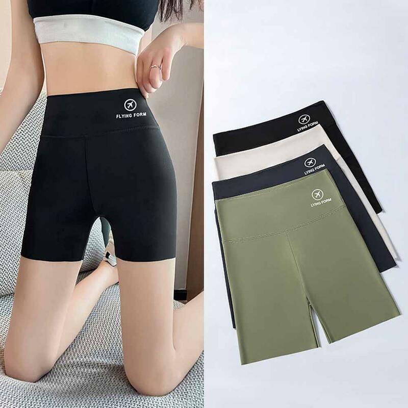 Pantalones cortos de Yoga para mujer, Shorts ajustados sin costuras, suaves, elásticos, de cintura alta, transpirables, para gimnasio y ocio