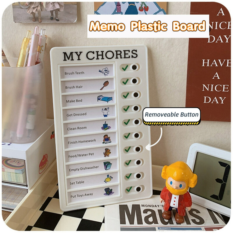 Personalisierte Täglichen Aufgaben Checkliste Aufgaben Board Memo Board Abnehmbare Mehrweg Memo Checkliste Für Kinder Memopad Agenda Planer