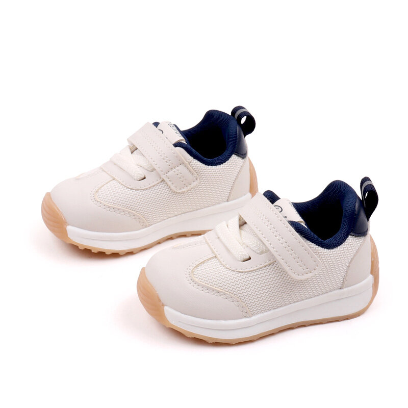 Sepatu karet sol lembut bayi, sepatu balita warna Solid anti selip, sepatu karet sol lembut, Waring Breathable untuk anak laki-laki dan perempuan