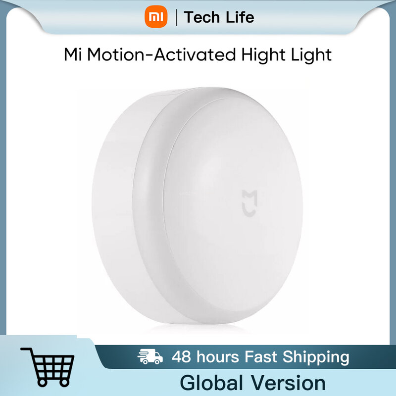 Xiaomi-Mijia Smart Plug-in LED Night Light Sensor, Modo Touch, Luz Noturna, Luz Sensível, Corredor, Quarto, Controle de Toque