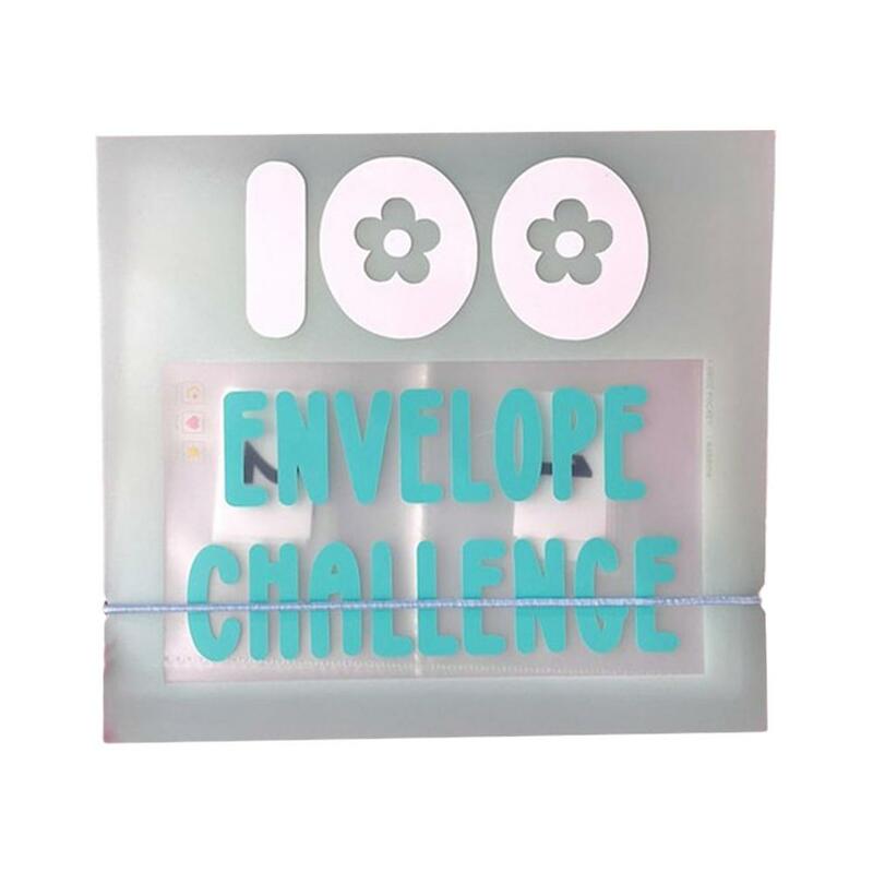 Hot Sale 100 Envelope Challenge Binder Easy And Fun Dropshipping $5,050 Save Savings To Budget Binder Binder Challenges Way L2R0