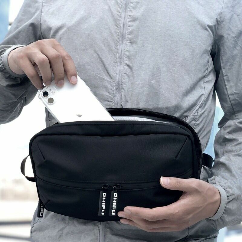 Сумка на плечо Kemy мужская с USB-портом, многофункциональная нагрудная сумочка-слинг через плечо, водонепроницаемый дорожный мессенджер