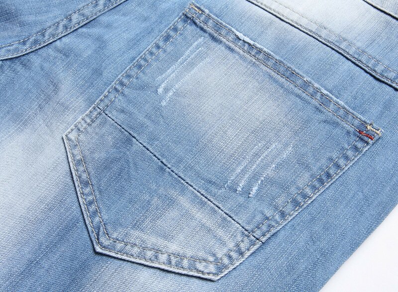 Летние тонкие джинсовые шорты для мужчин с дырками в корейской версии трендовые свободные прямые брюки с пятью четвертинами