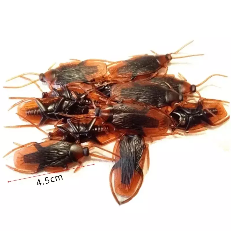 Artificial Fake Roaches Novelty Cockroach trick Prop Scary Insects Realistic Plastic Bugs Funny Halloween Party Spoof Decoration