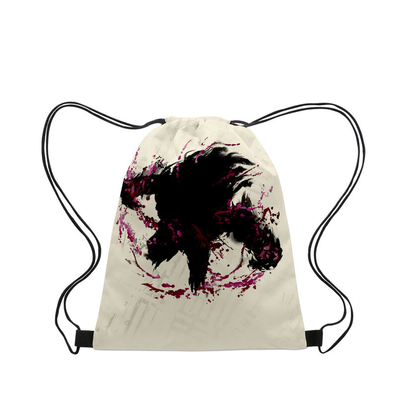 Bolso de mano con diseño de corazones salvajes para hombre y mujer, bolsa de tela con cordón, de ocio, 2023