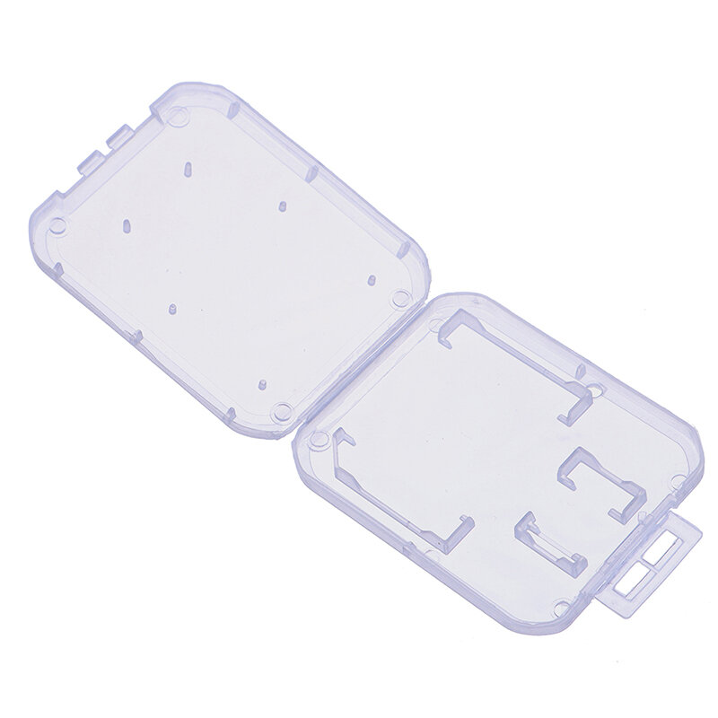 Estuche de plástico transparente para tarjetas de memoria, caja de almacenamiento para tarjetas TF, Micro SD, 10 piezas